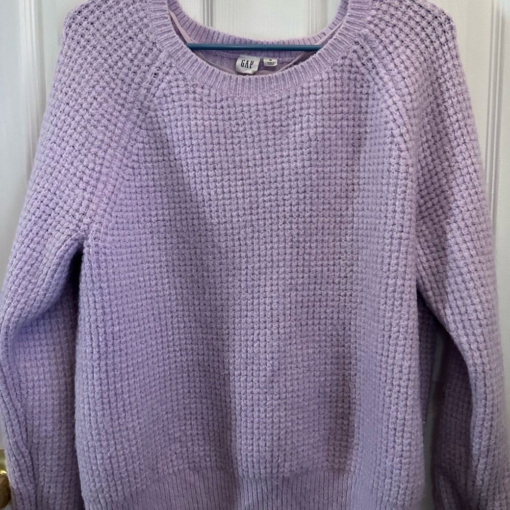 GAP Lavender Waffle Knit Sweater